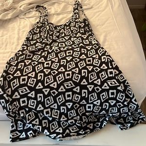 Black and white summer dress.